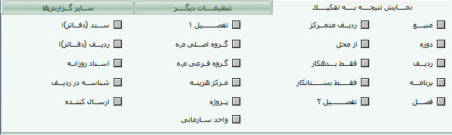 نمایش نتیجه به تفکیک