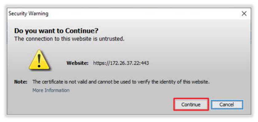 شکل ۳۳ – Security Warning (تصویر از سند راهنمای ستاد)
