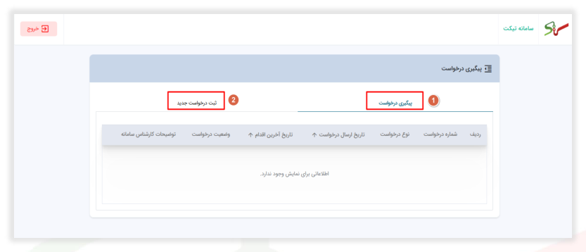 شکل ۵ – پیگیری درخواست (تصویر از سند راهنمای ستاد)